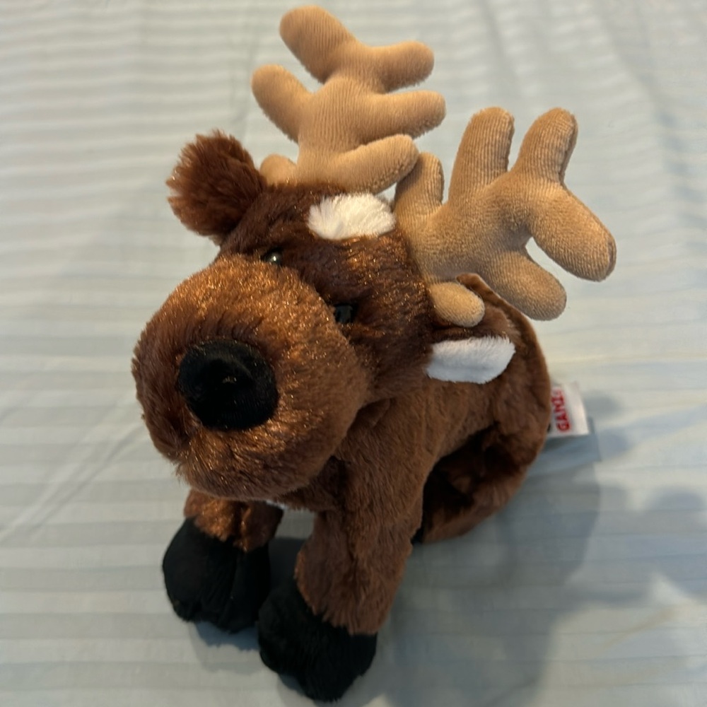 NWOT Ganz Webkinz Brown and White Moose Stuffed Animal Plush Toy